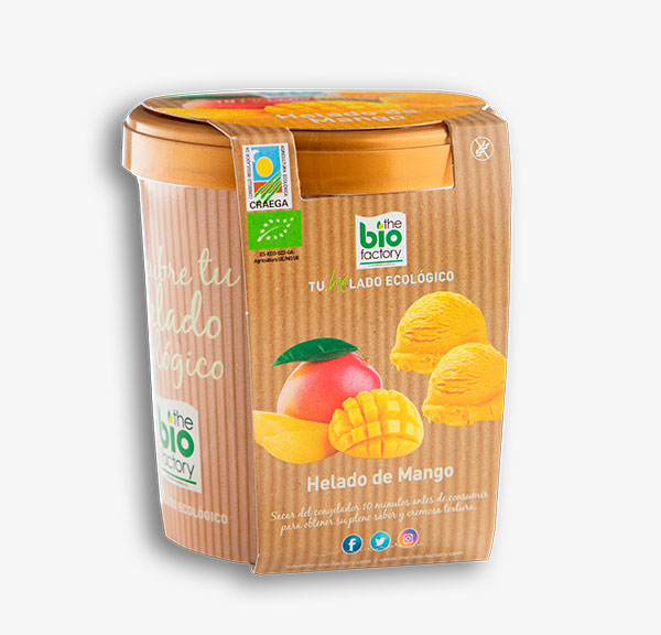 helado vegano de mango